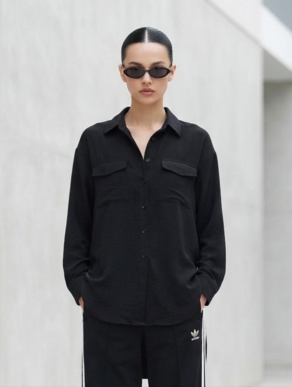 Black Button-Up Shirt
